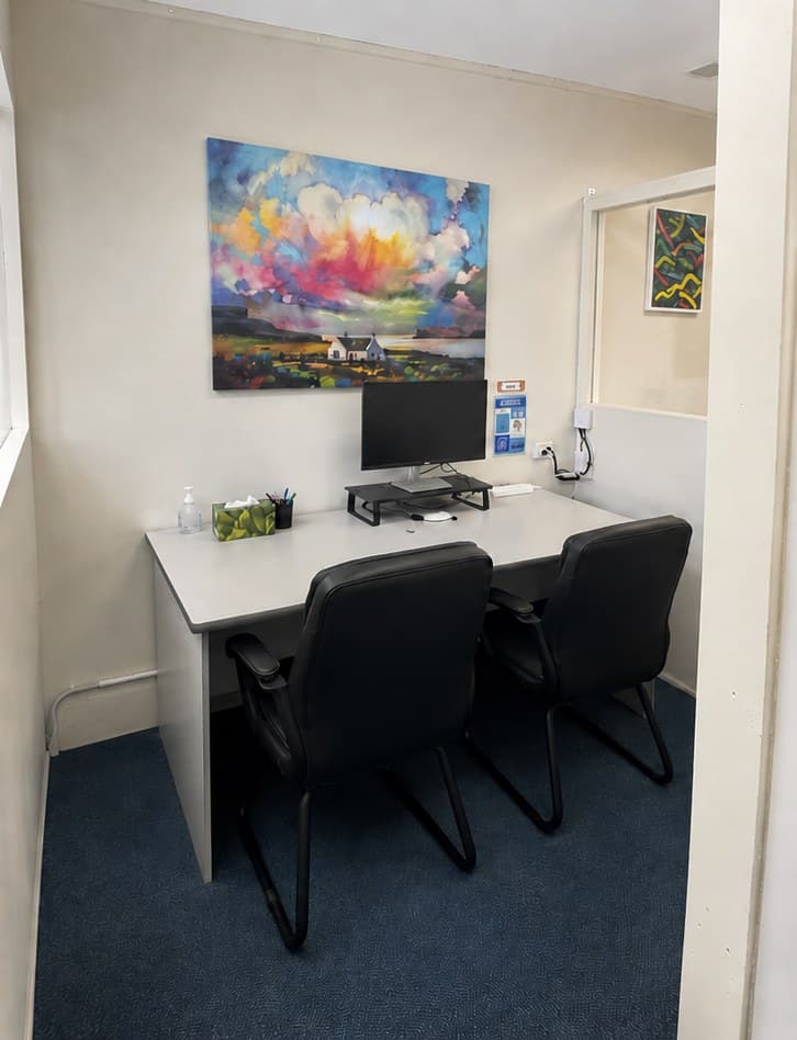 A private tutoring room at BTA Belrose, set up for a one-on-one lesson