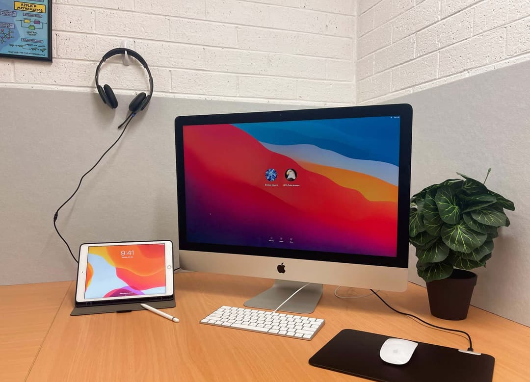An iMac on a tutoring desk at the BTA Forestville academy