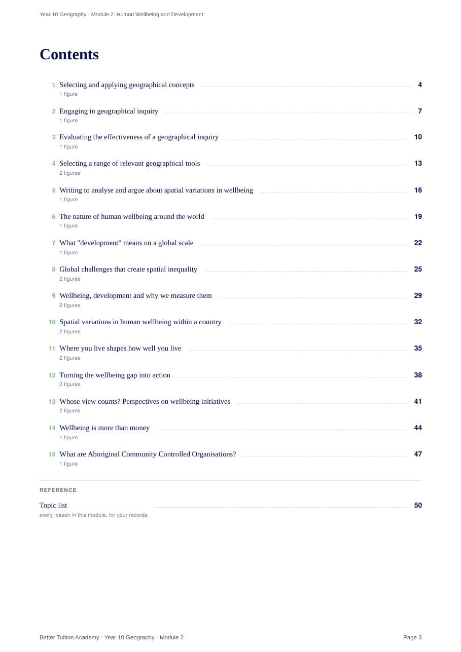 Sample page 2 of the Human Wellbeing and Development study guide