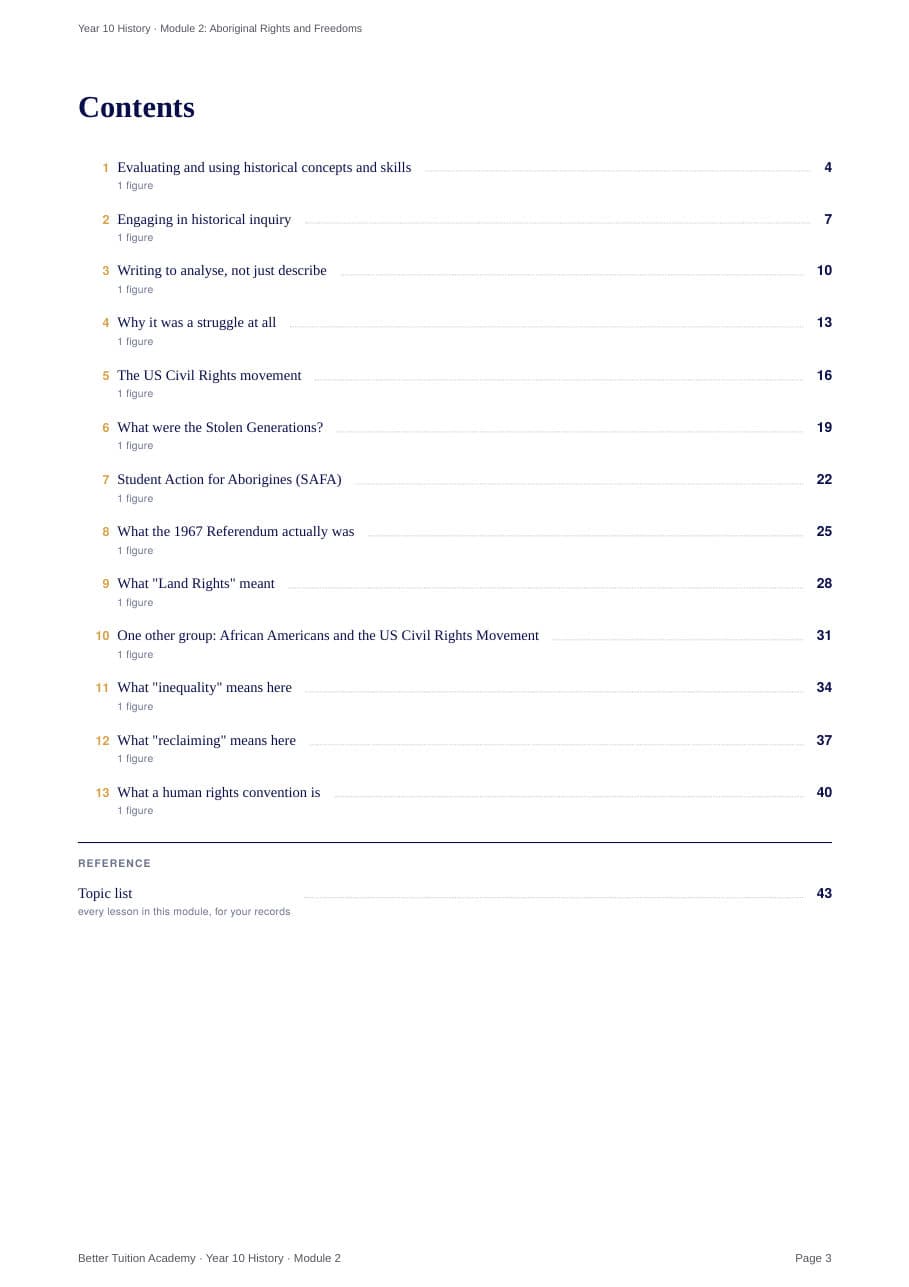 Sample page 2 of the Aboriginal Rights and Freedoms study guide