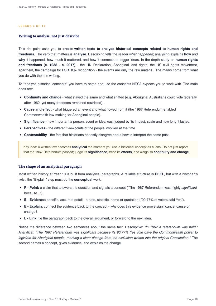 Sample page 5 of the Aboriginal Rights and Freedoms study guide