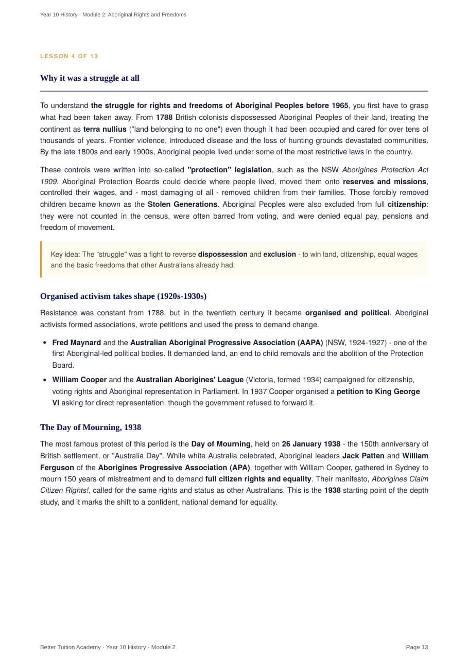 Sample page 6 of the Aboriginal Rights and Freedoms study guide