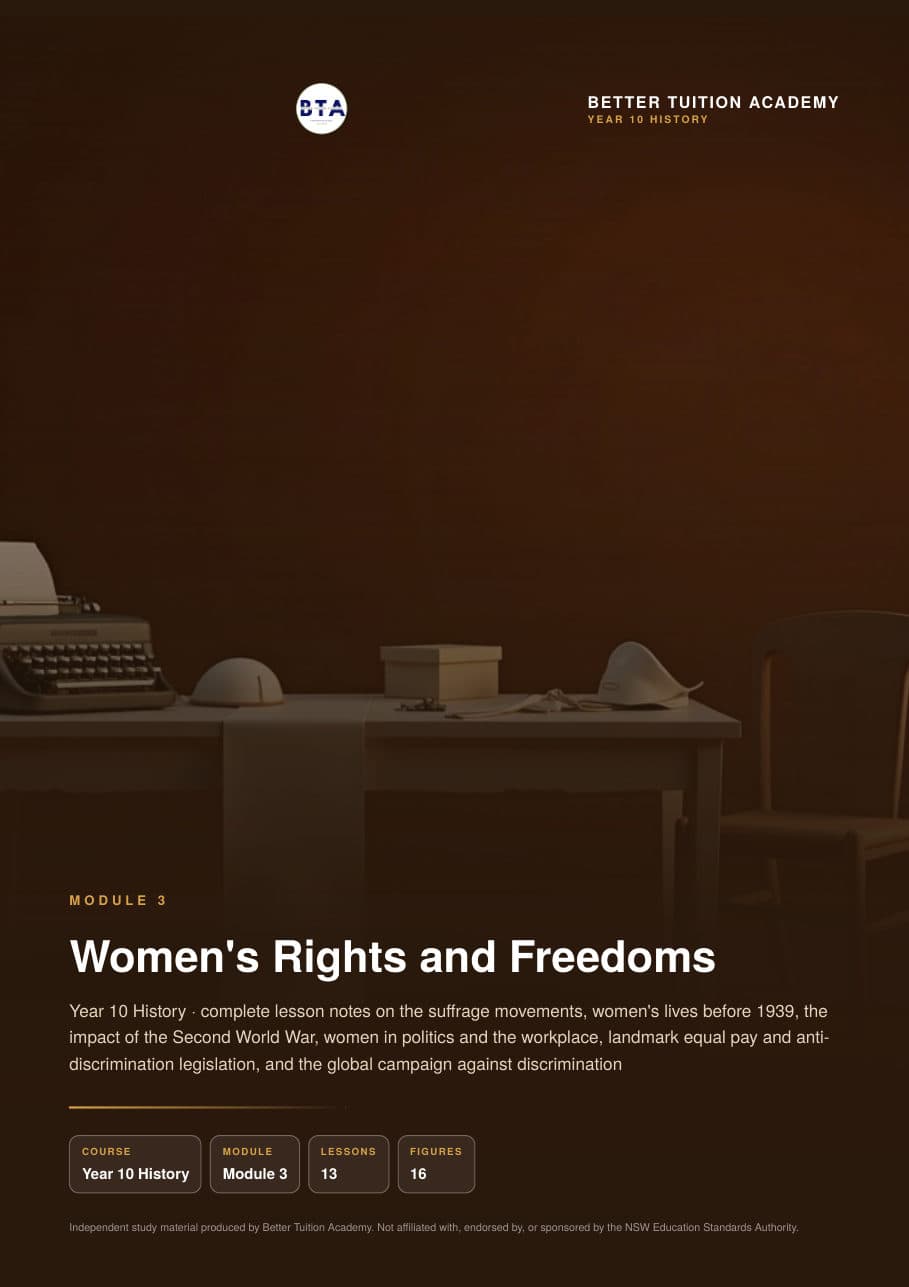 Sample page 1 of the Women's Rights and Freedoms study guide