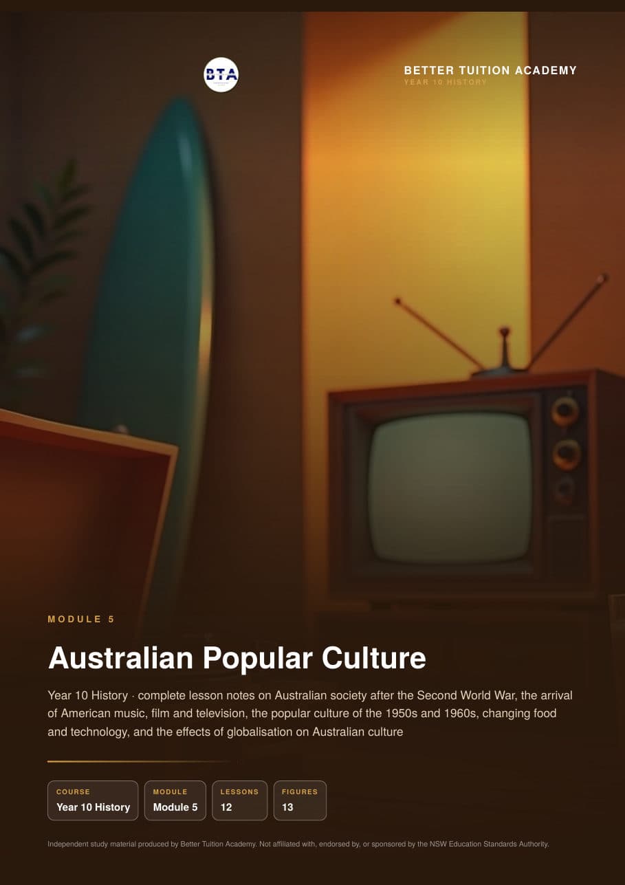 Sample page 1 of the Australian Popular Culture study guide