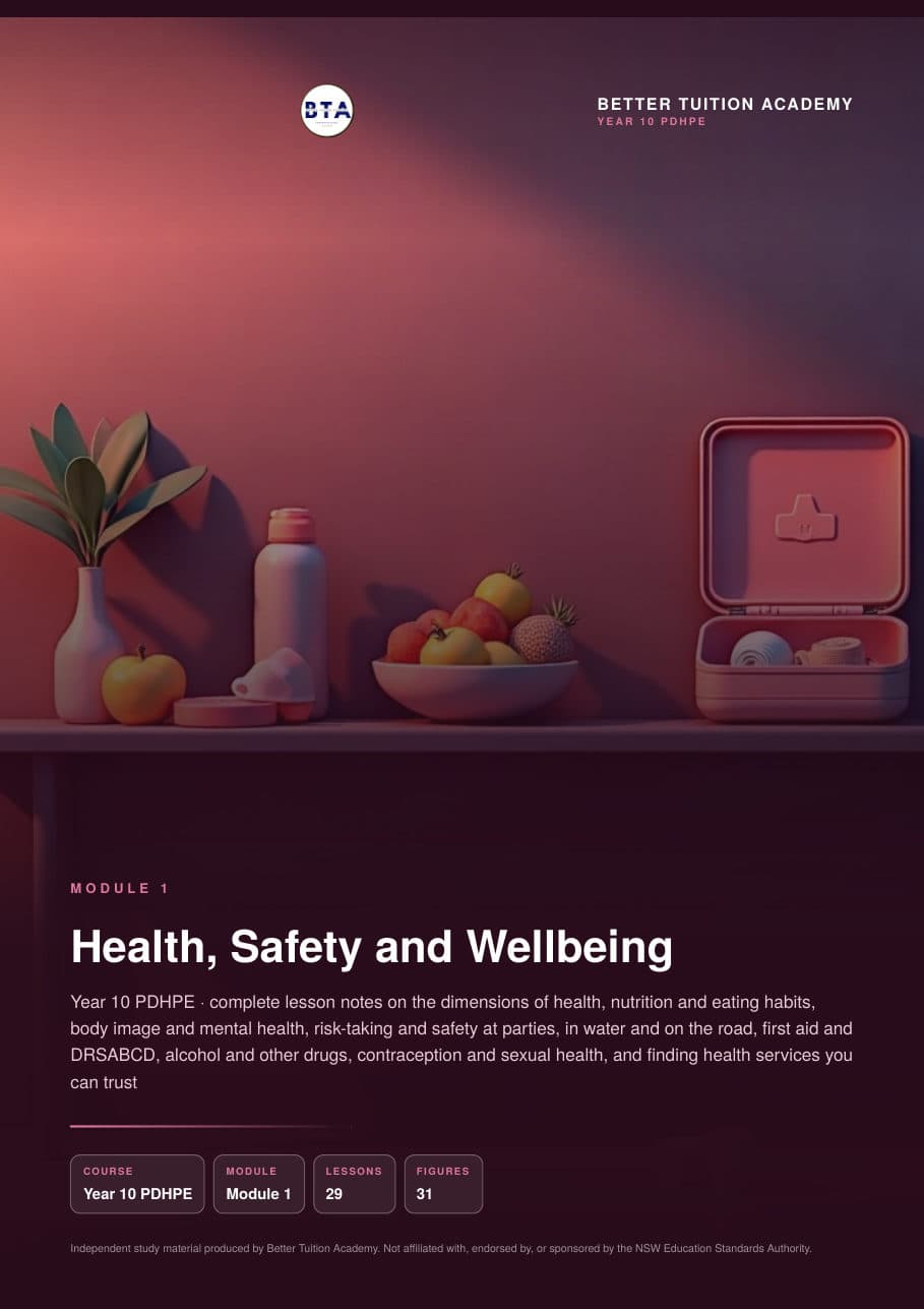 Sample page 1 of the Health, Safety and Wellbeing study guide