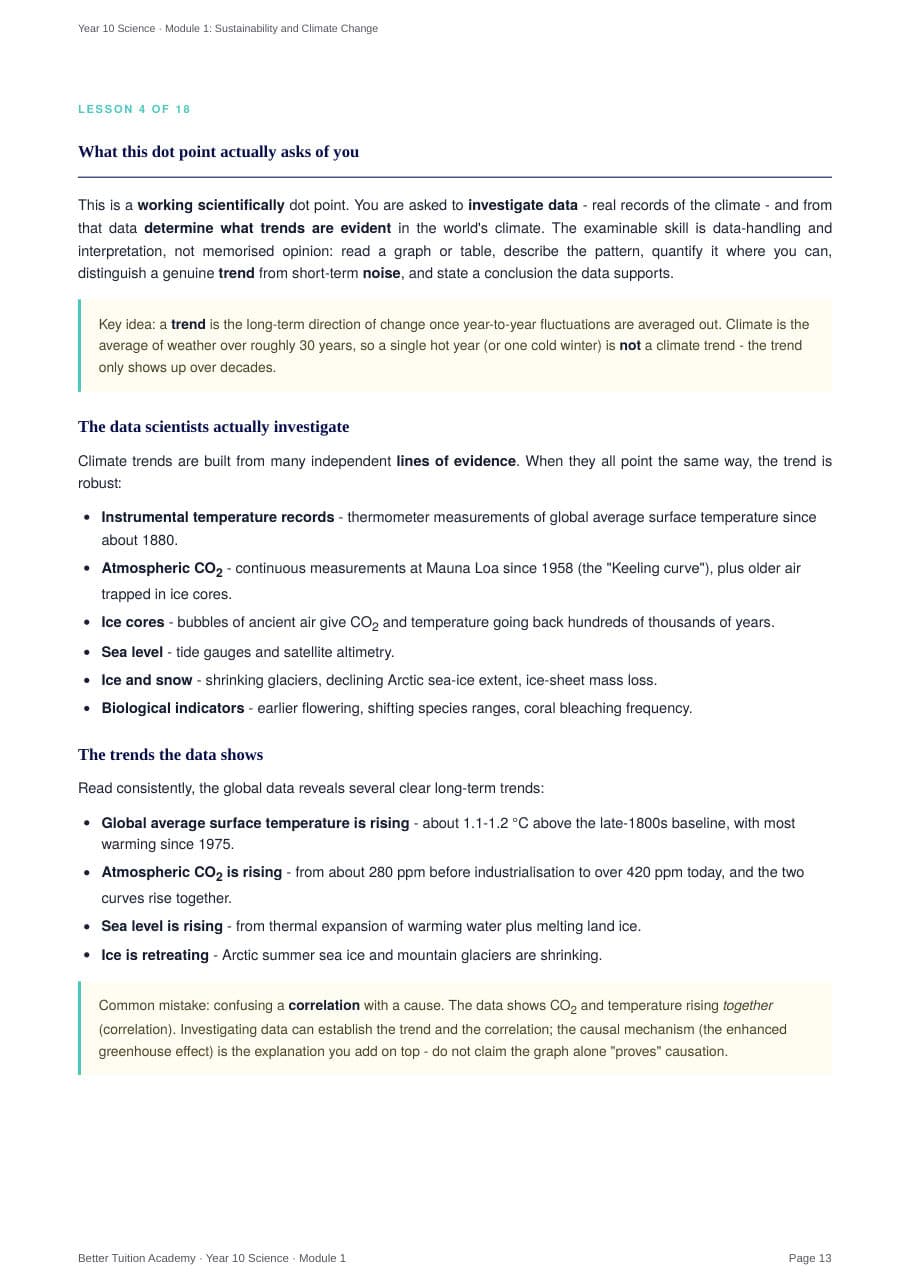 Sample page 5 of the Sustainability and Climate Change study guide