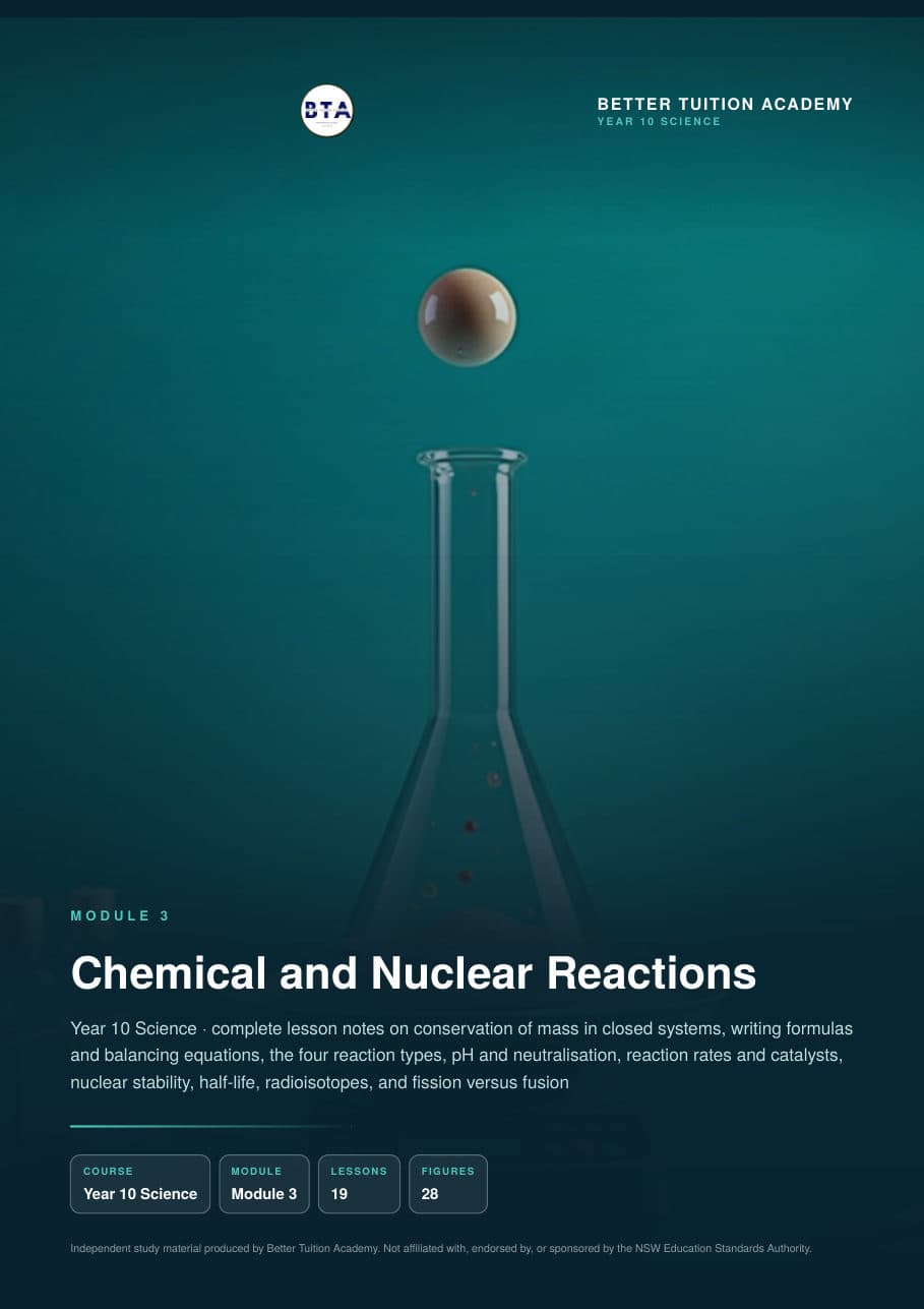 Sample page 1 of the Chemical and Nuclear Reactions study guide