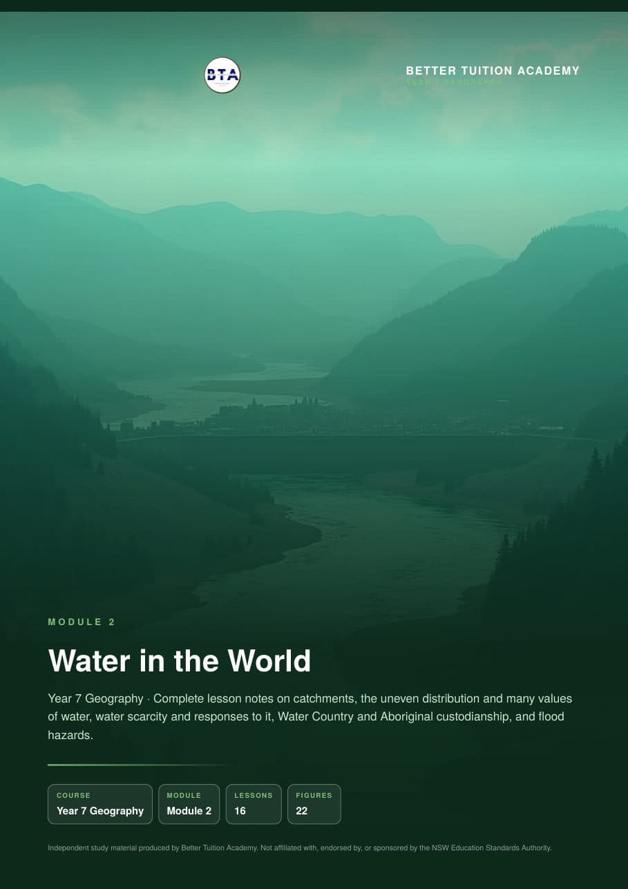 Sample page 1 of the Water in the World study guide