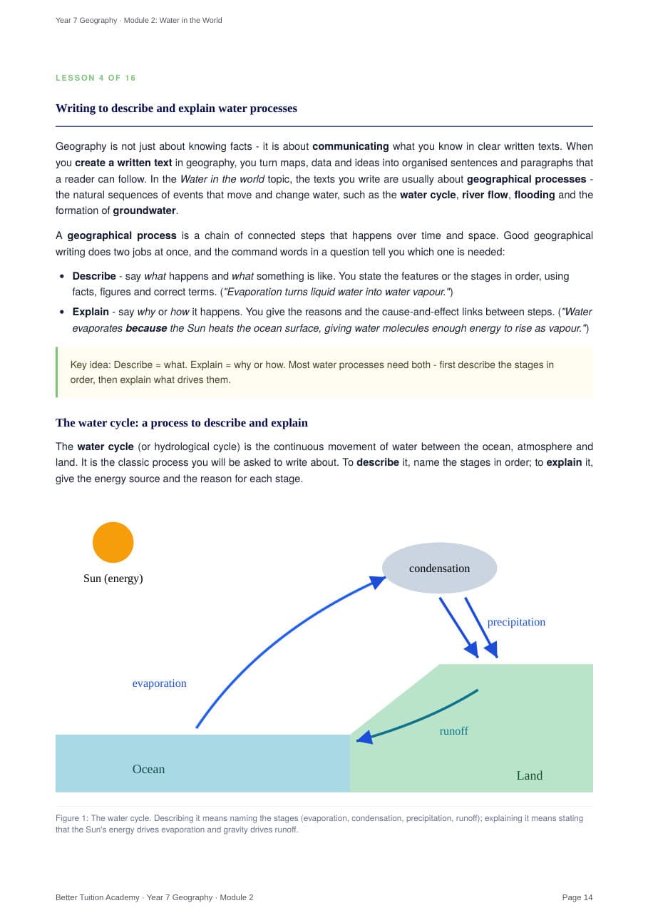 Sample page 5 of the Water in the World study guide