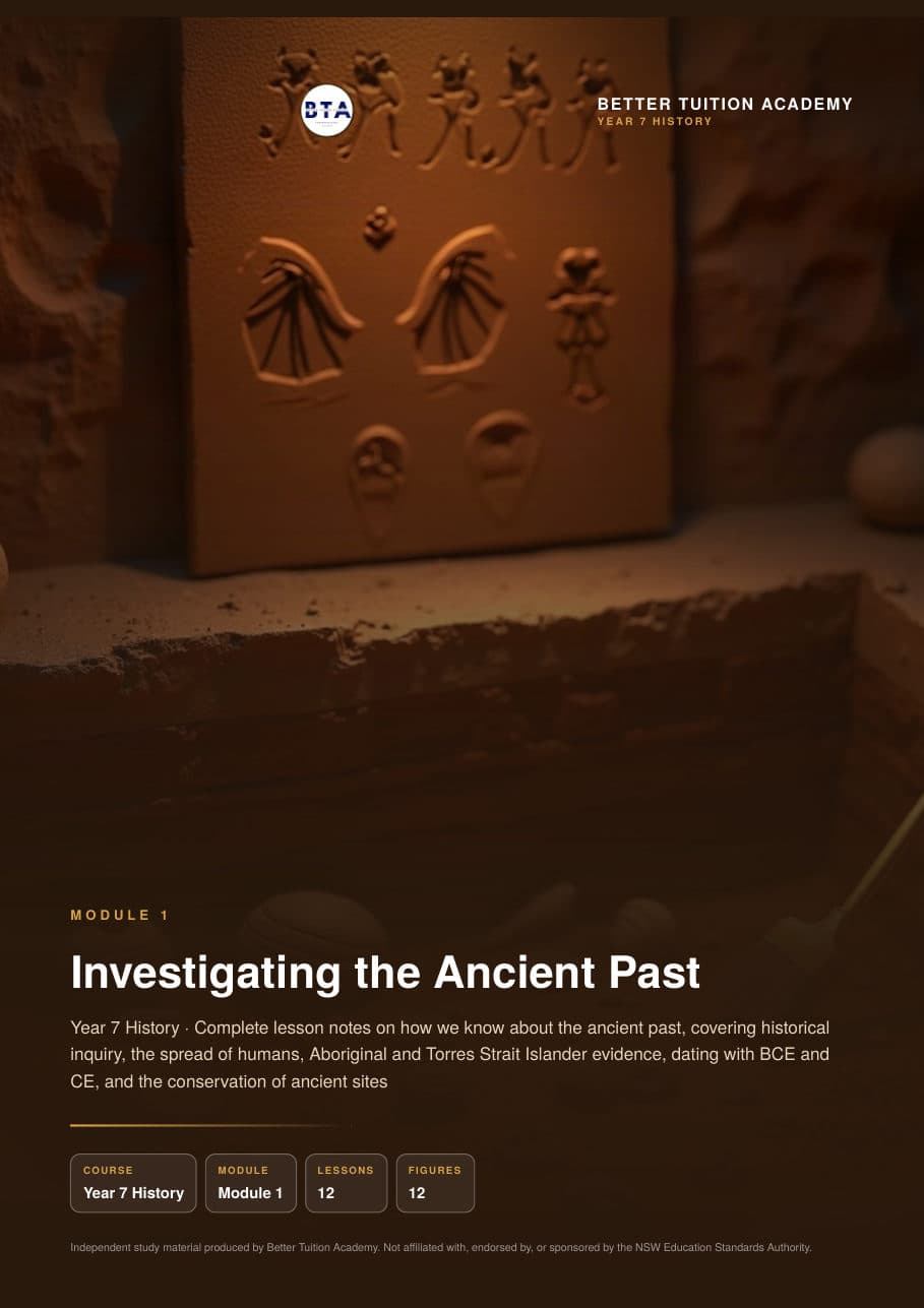 Sample page 1 of the Investigating the Ancient Past study guide