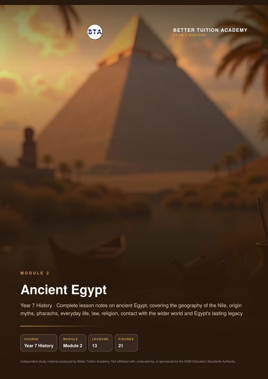 Sample page 1 of the Ancient Egypt study guide