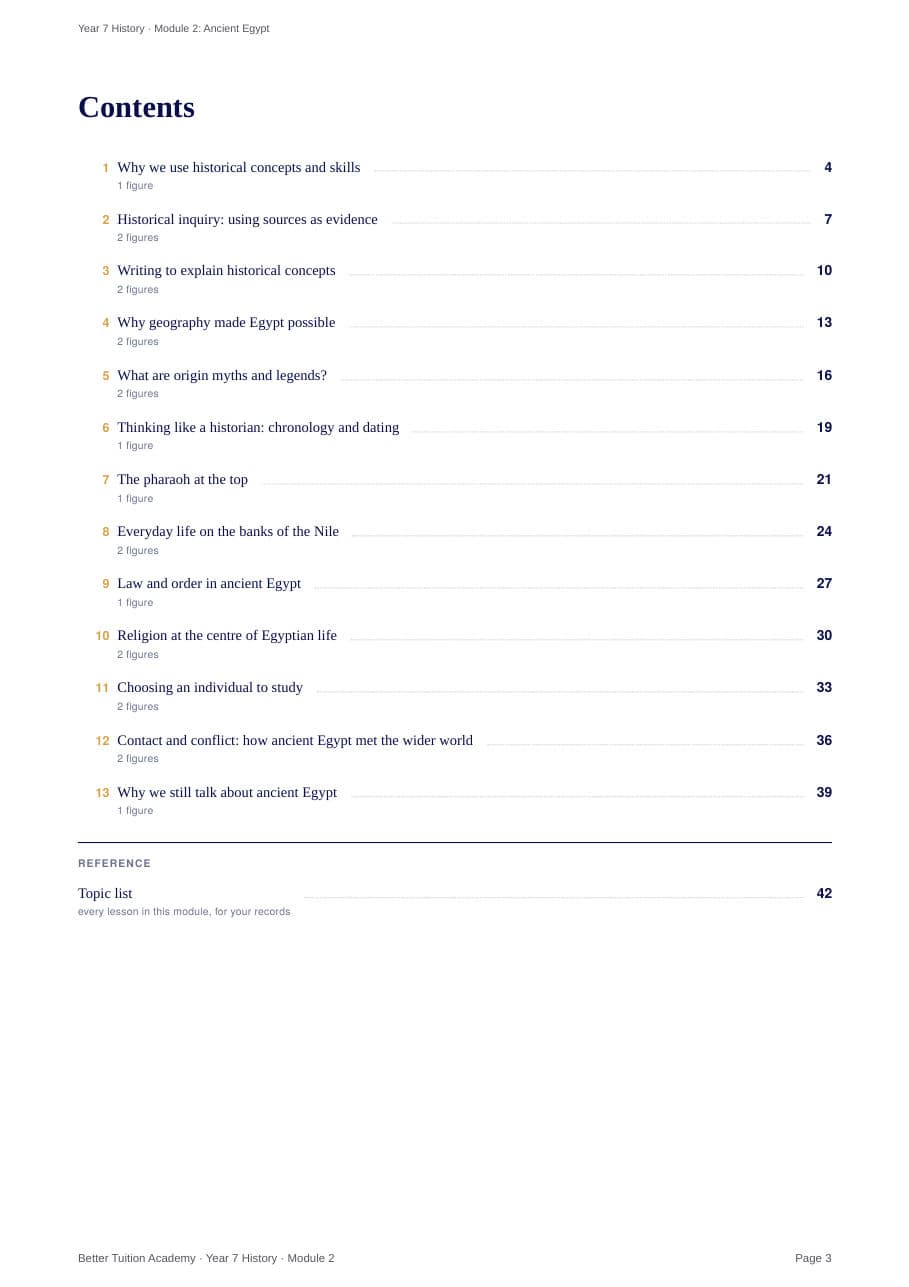Sample page 2 of the Ancient Egypt study guide