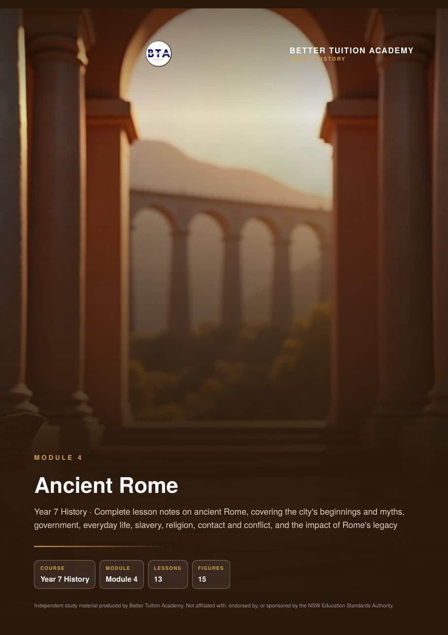 Sample page 1 of the Ancient Rome study guide