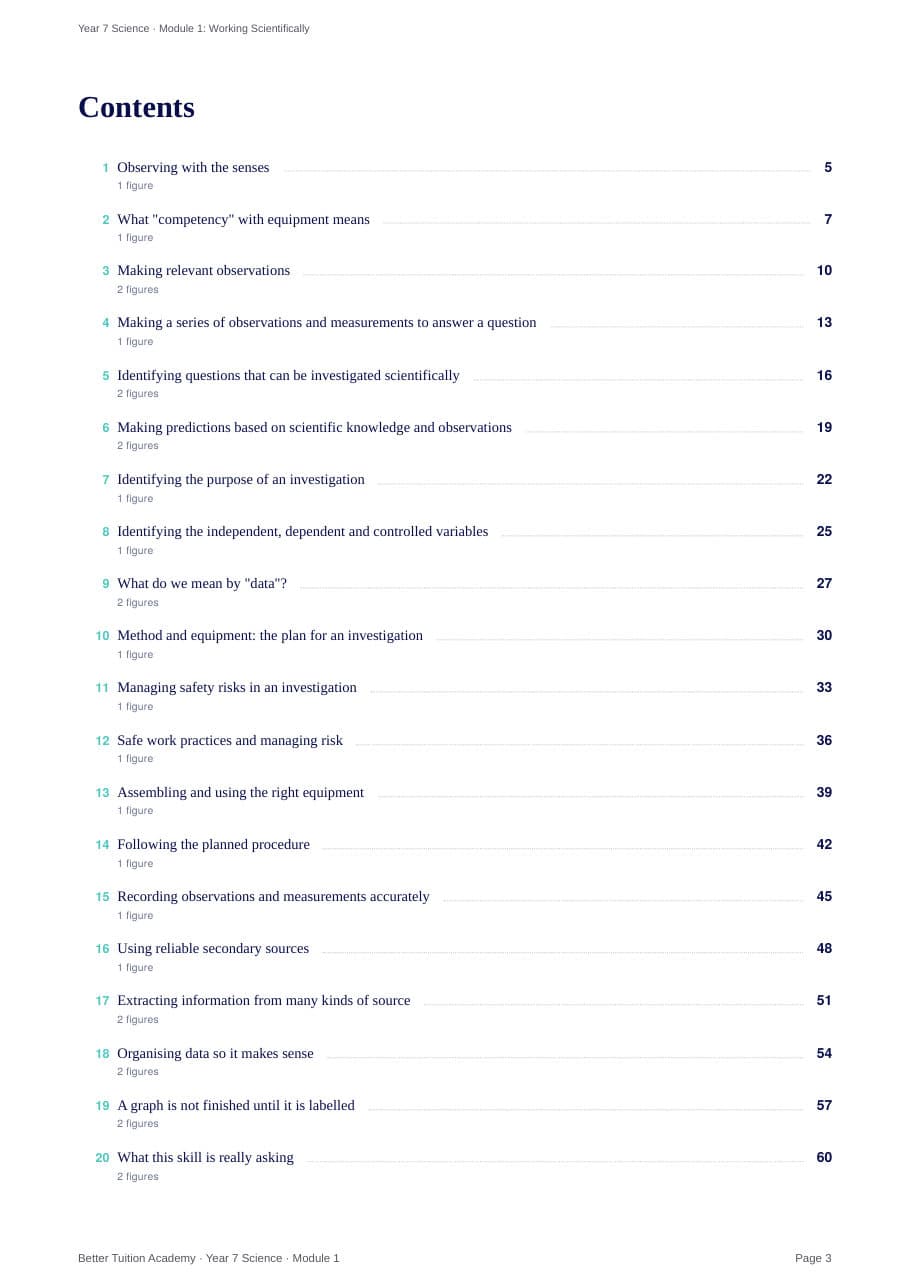 Sample page 2 of the Working Scientifically study guide