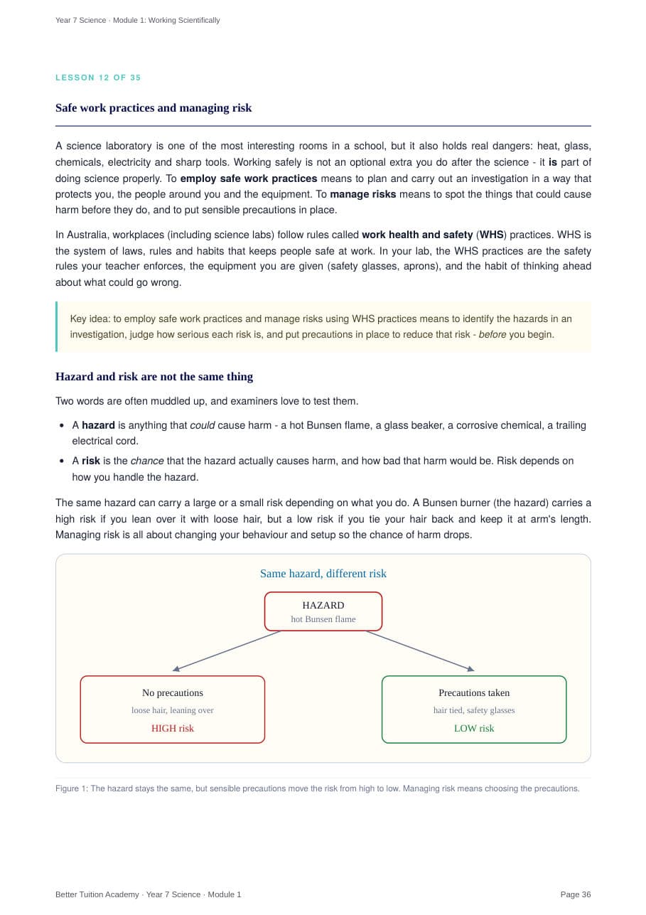 Sample page 6 of the Working Scientifically study guide