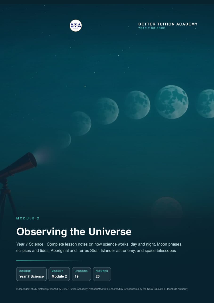 Sample page 1 of the Observing the Universe study guide