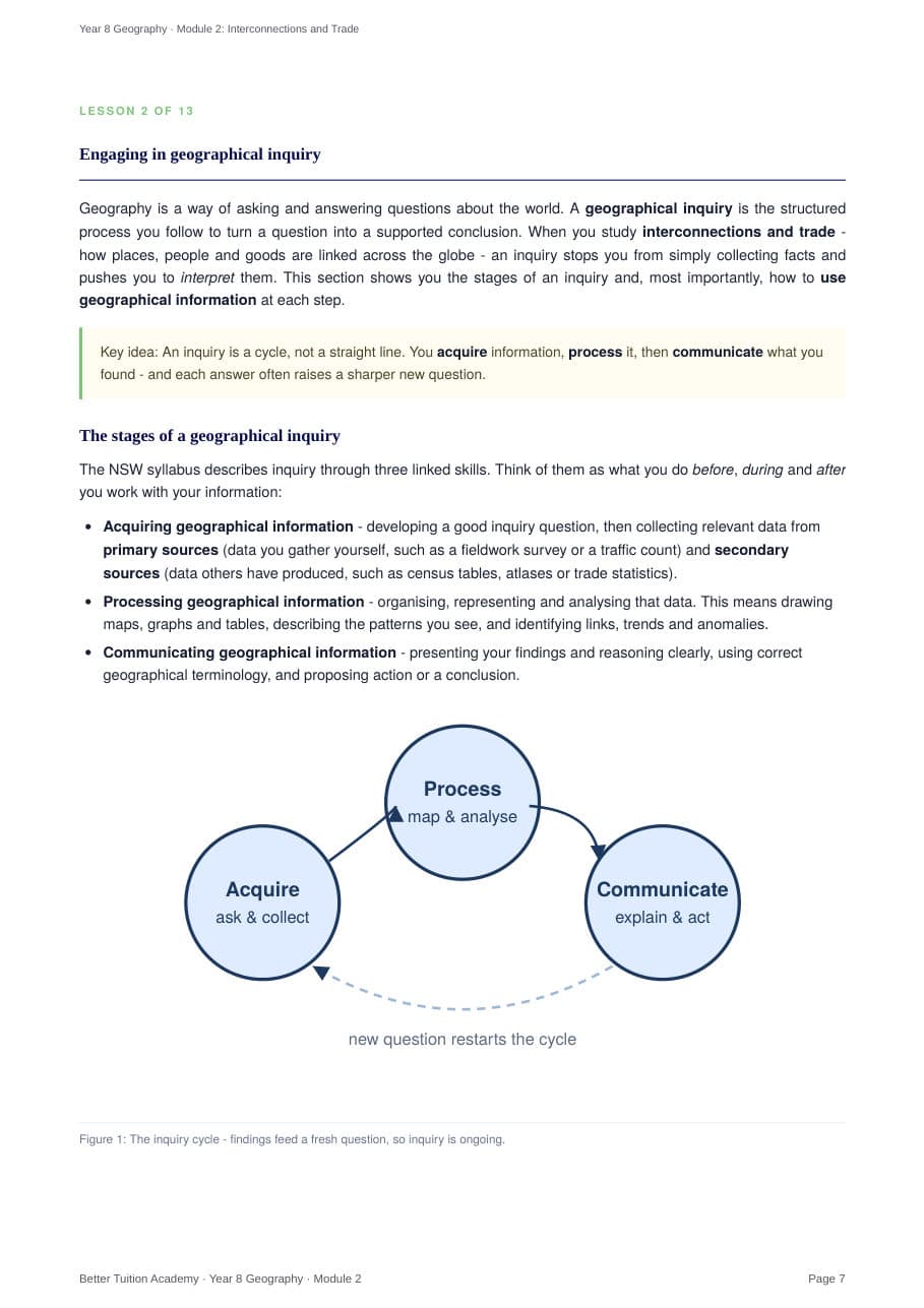 Sample page 4 of the Interconnections and Trade study guide