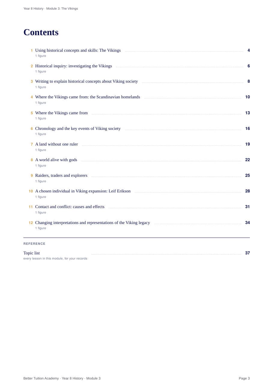 Sample page 2 of the Vikings study guide