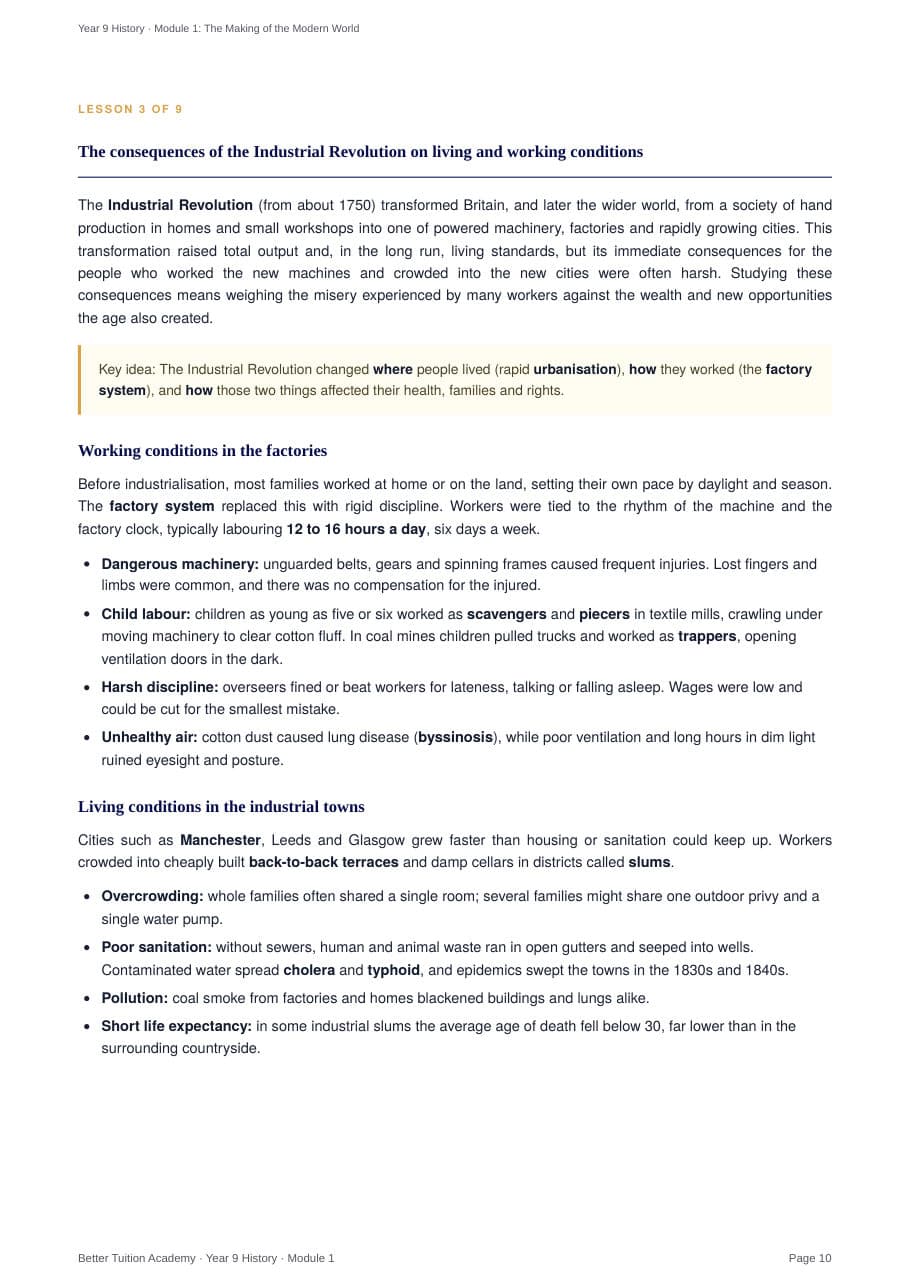 Sample page 5 of the Making of the Modern World study guide