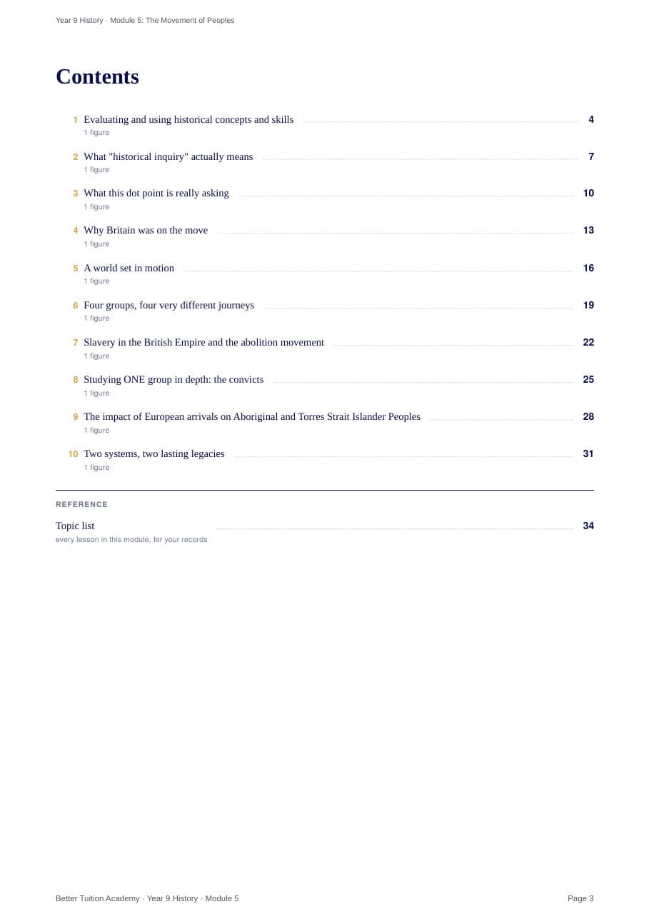 Sample page 2 of the Movement of Peoples study guide