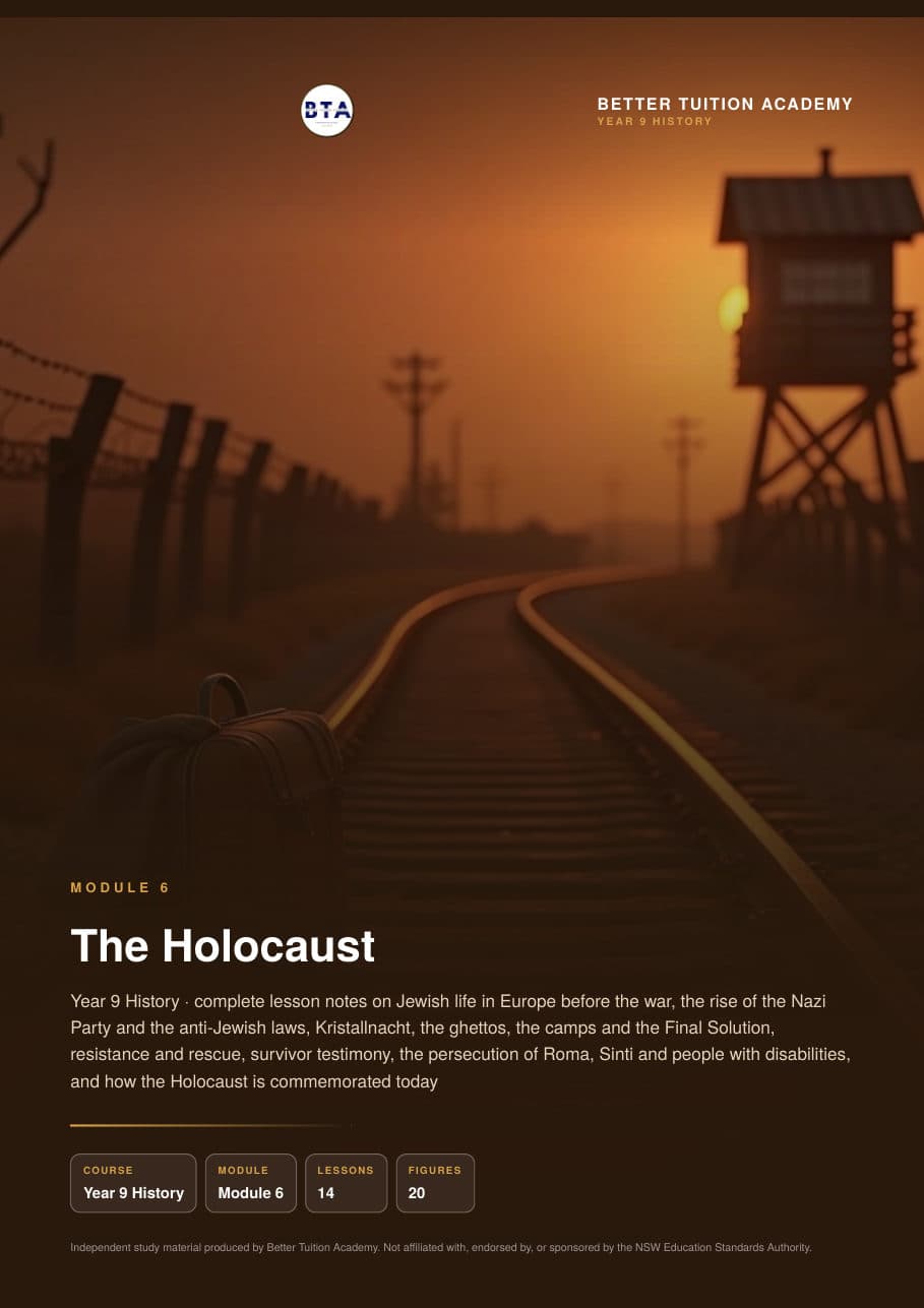 Sample page 1 of the Holocaust study guide