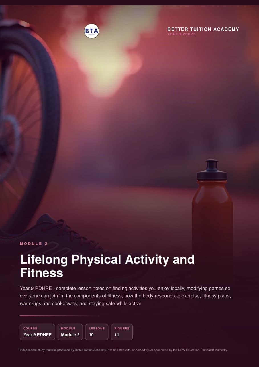 Sample page 1 of the Lifelong Physical Activity and Fitness study guide