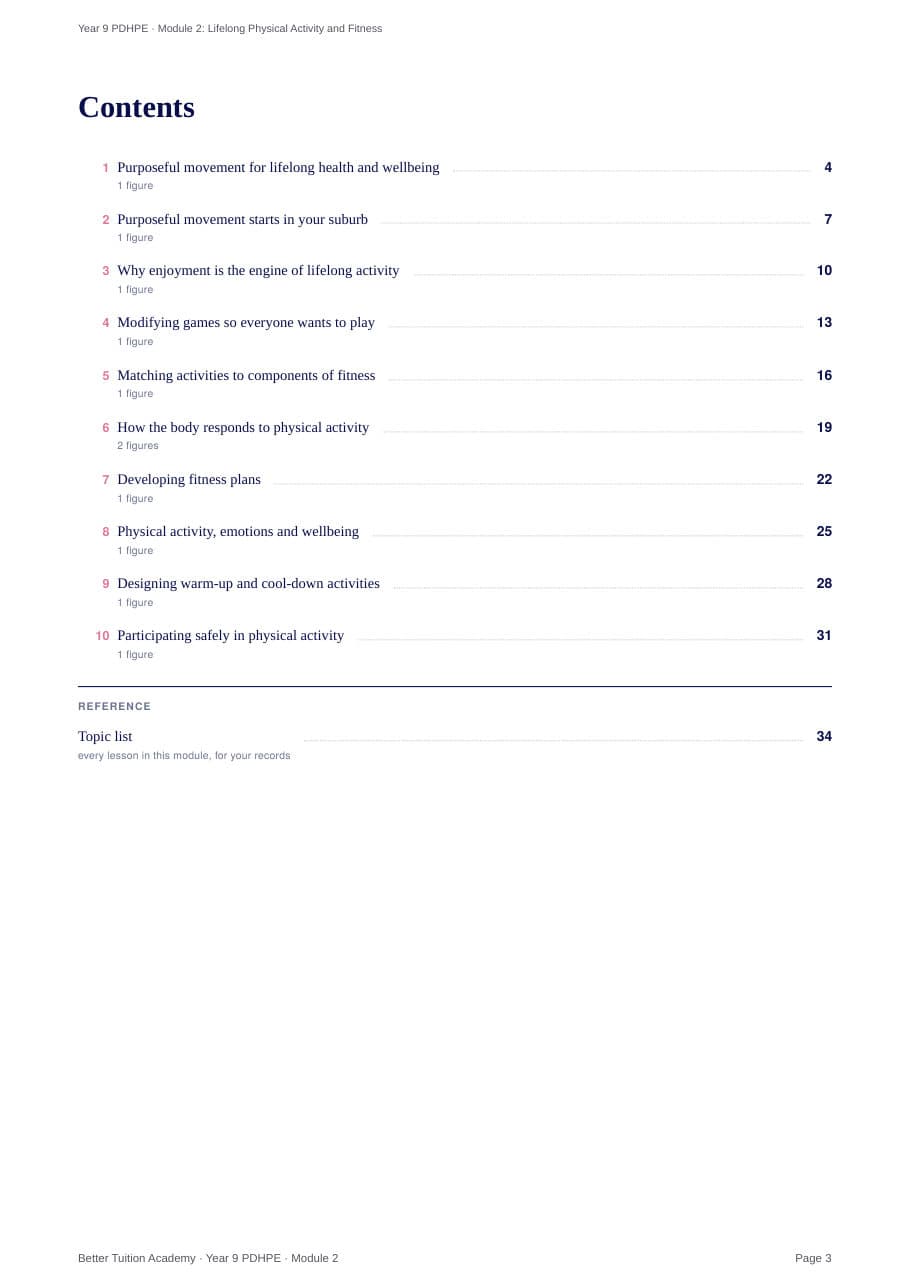 Sample page 2 of the Lifelong Physical Activity and Fitness study guide