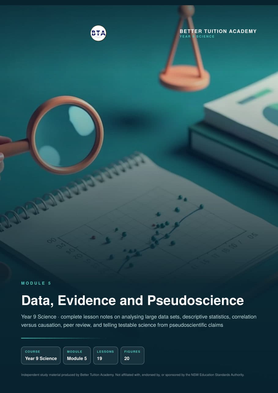 Sample page 1 of the Data, Evidence and Pseudoscience study guide